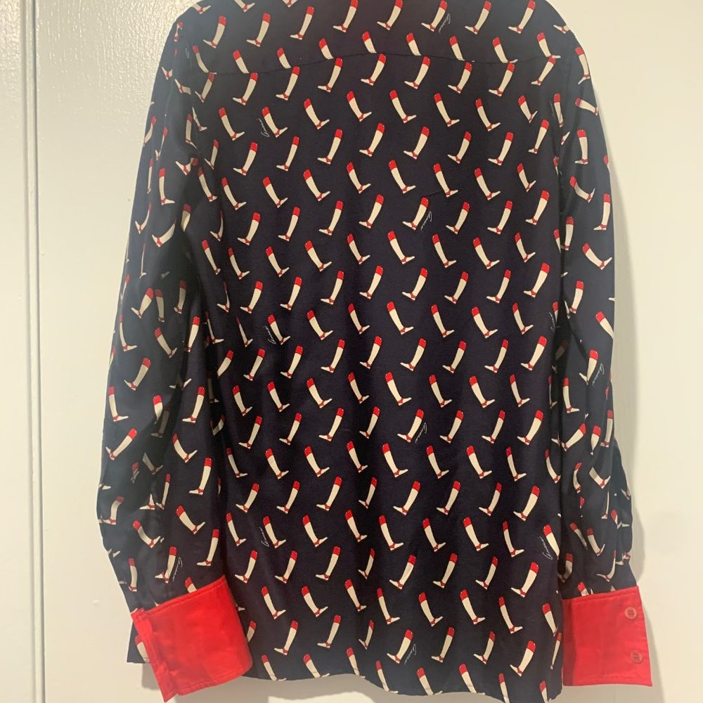 Gucci Women Classic Silk Shirt Blouse Size38 100% Auth - Picture 6 of 10